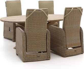 Intenso Furniture Intenso Umbria/ROUGH-Y Ellips 200cm dining tuinset 5-delig verstelbaar
