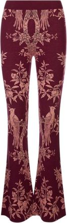 Etro Gebreide Broek - Dames - Wijde Broeken - Rood - L - Broeken