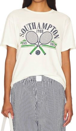 The Original Retro Brand Southampton Tennis Tee In Antique White