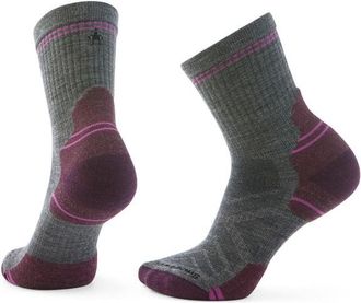 Smartwool Hike Targeted Cushion Mid Crew Socks Wandersocken für Damen | grau