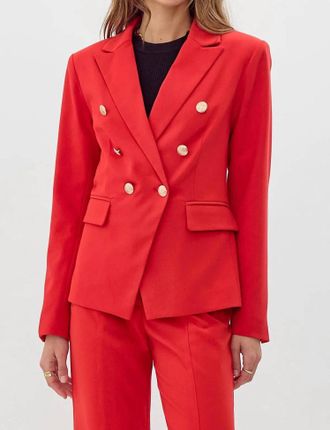 Greylin Rumi Blazer In Red