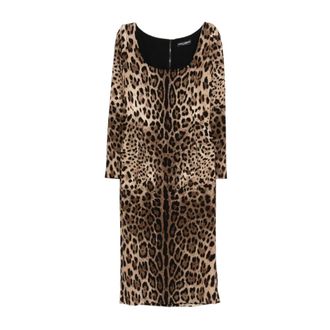 Dolce & Gabbana Dresses - female - Dolce & Gabbana - Midi Dresses - Brown - M - Dresses