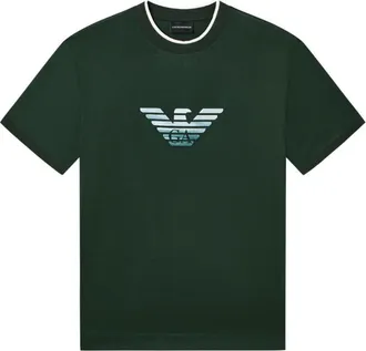 Emporio Armani Green Graphic Crew Neck T-Shirt