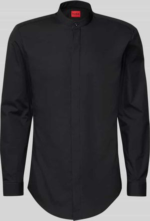 HUGO BOSS Slim Fit Businesshemd mit Stehkragen Modell KALEB in Black, Größe 38