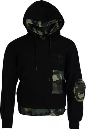 Dolce & Gabbana Black Camouflage Hooded Sweatshirt Mens Sweater (Pre-Owned)