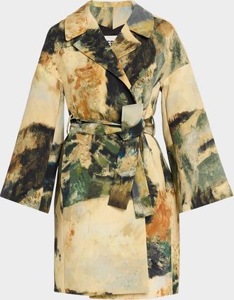 Libertine - Libertine Modernist Lands Silk Vienna Wrap Coat