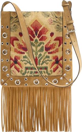 Valentino Garavani Borsa a spalla Nellcôte in pelle scamosciata - Toni neutri