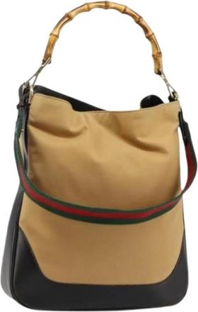 Gucci Pre-owned Shoulder Bags, female, Beige, Size: ONE SIZE Pre-owned Vintage Shoulder Bag