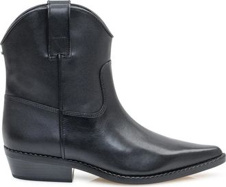 Michael Kors Noemie Leren Laars - Dames - Cowboylaarzen - Zwart - 39 EU - Leer - Schoenen