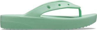 Crocs Damen Klassische Plateau-flip-flops, Plateau-sandalen Flip-Flops, Jadestein, 38/39 EU