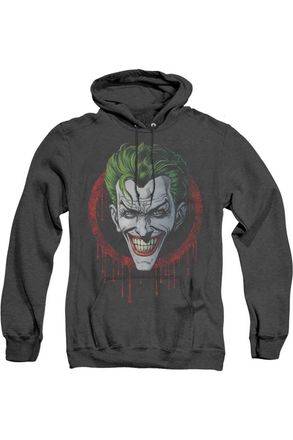 Gildan Batman Joker Drip Adult Heather Hoodie / Hooded Sweatshirt