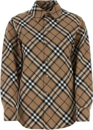 Burberry Geborduurde blouse van polyestermix - Dames - Overhemden - Veelkleurig - 3XS - Polyester - Overhemden