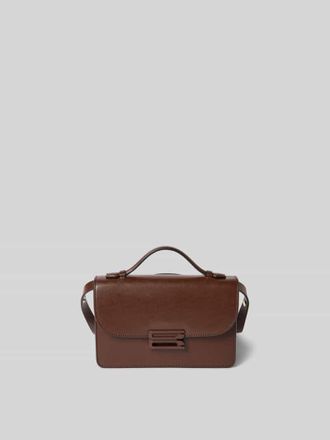 Victoria Beckham Henkeltasche mit Label-Detail in Dunkelbraun, Gr&ouml;&szlig;e 1