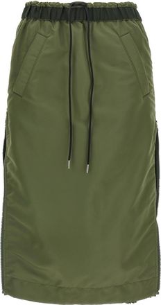sacai Green Cargo skirt
