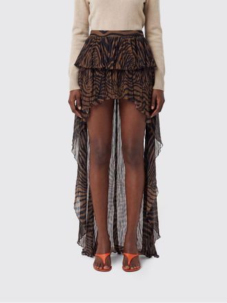 Blumarine Printed Viscose Asymmetric Skirt