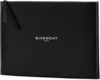Givenchy Mens Black Leather Large Antigona Stamped Clutch
