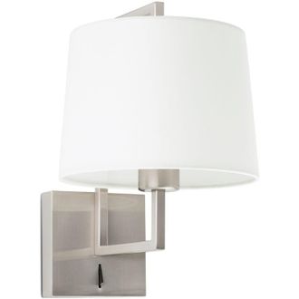 Faro Barcelona Frame Aplique De Pared N&iacute;quel Mate/blanca 20170-01