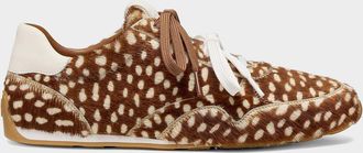 Stuart Weitzman Bond Sport Calf Hair Low-Top Sneakers