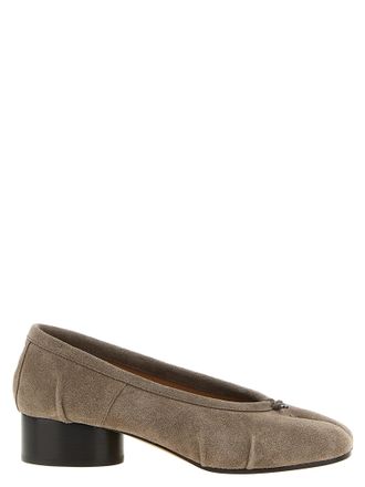 Maison Margiela Gray Calfskin Mid Heel Womens Pumps