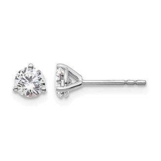 Diamond2Deal 14k White Gold 2/3 ct Round Lab Grown Diamond Stud Earrings VS Clarity, D-E Color