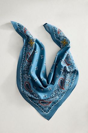 Terrain Embroidered Paisley Cotton Bandana