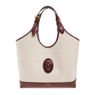 Versace Tote Bags, female, Beige, Size: ONE SIZE Rivi&egrave;re Large Bag