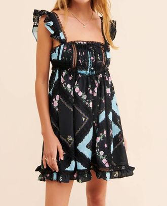 For Love & Lemons Leanne Mini Dress In Black