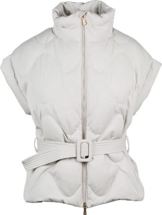 Eleventy Quilted Down Vest with High Collar and Belted Silhouette