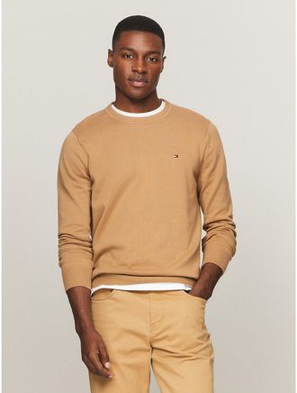 Tommy Hilfiger Mens Flag Logo Crewneck Sweater