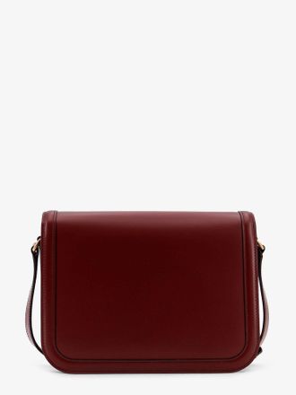 Valentino Garavani Womens 9to5 Leather Shoulder Bag Red Calf - Bos Taurus