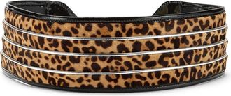 Philipp Plein Leopard Riem - Dames - Riemen - Bruin - 85 CM - Leer - Accessoires
