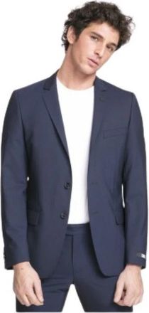 Karl Lagerfeld Marineblauwe blazer - Heren - Business blazers - Blauw - S - Wol - Kostuums