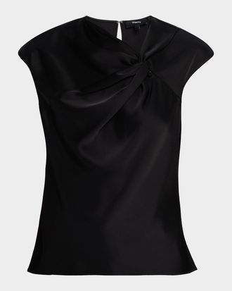 Theory Satin Twist Top