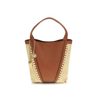 Chlo&eacute; Beige Raffia Shoulder Womens Bag