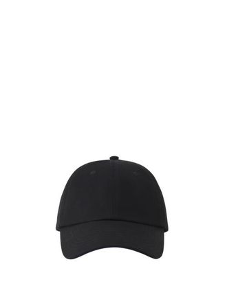Lanvin Label Cotton Cap in Black at Nordstrom, Size Medium
