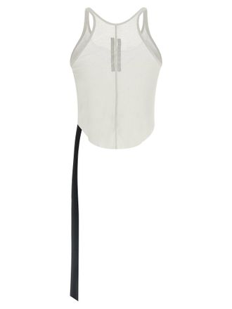 Rick Owens Semi-Transparent Cotton Tank Top - White