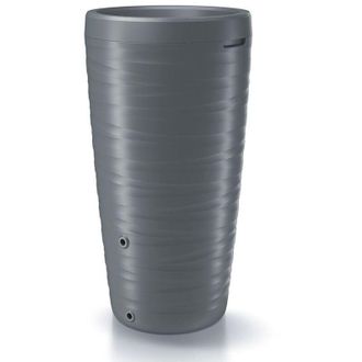 Prosperplast Barril De Agua De Lluvia 240l Maze De Plastico En Color Gris Grafito 59,3 (largo) X 59,3 (ancho) X 111 (altura) Cm - Gris Grafito