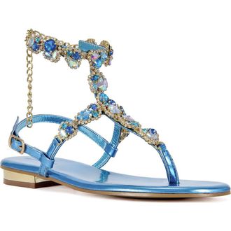 Azalea Wang Marinella Sandal in Blue at Nordstrom, Size 8