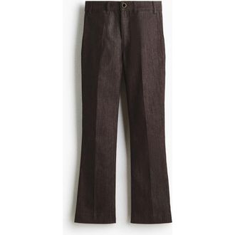 H&M Flared High Ankle Jeans in Dark Brown at Nordstrom, Size 12