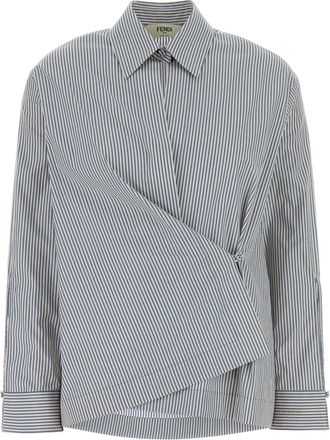 Fendi Embroidered Poplin Shirt