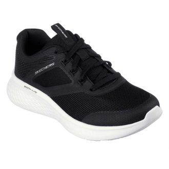 Skechers Hotmelt-sportschoenen met vetersluiting van mesh voor dames (Zwart, Wit)