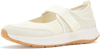 FitFlop F-mode Flow Knit/Suede Mary Janes Womens Shoes Cream : 8.5 M (B)