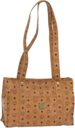 MCM Pre-owned Plastic Schoudertas - Dames - Vintage Shopper - Bruin - ONE Size - Vintage