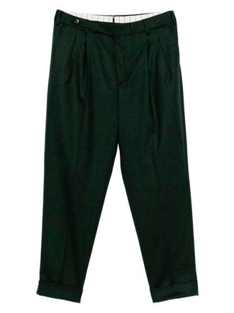 Pantaloni Torino Checked Wool Carrot Trousers