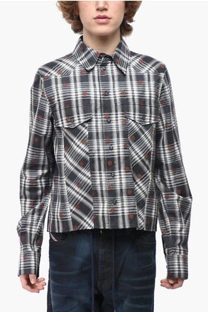 Off-white Cotton-Blend Sahariana Shirt APPLE STRIPES size M