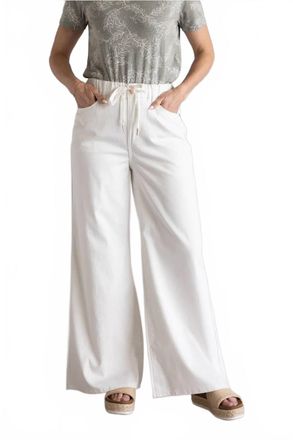 Judy Blue High Waist Featherweight Palazzo Jeans In White