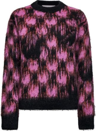 Silvian Heach Gedrukte trui met verloopmotief - Dames - Ronde hals truien - Veelkleurig - L - Wol - Truien & Vesten