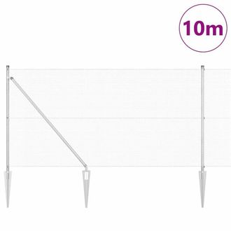 Berkfield Home Modern Fence Post Set Set of 2 Galvanised steel 10 x 1 m Durable in Silver