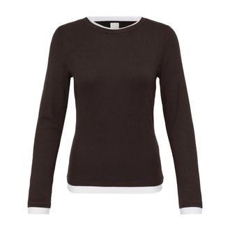 Ichi Ichi - Ihcella Long-sleeved Top - Dames - Tops - Bruin - Maat: L Wol