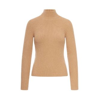 Max Mara Turtlenecks, female, Brown, S, Aral1234 Ribbed Turtleneck